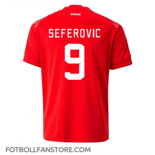 Schweiz Haris Seferovic #9 Hemma matchtröja VM 2022 Kortärmad Billigt